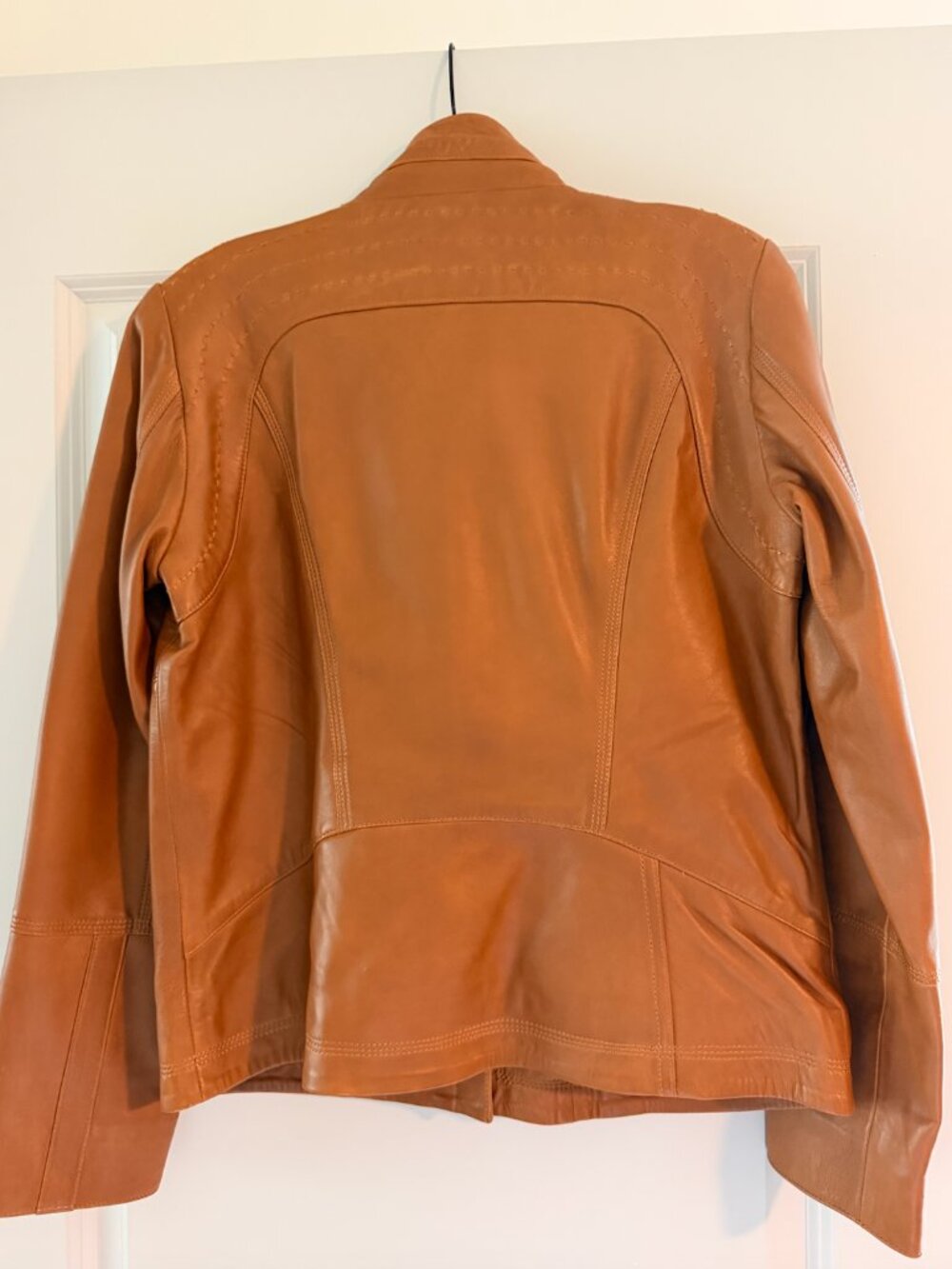 Quince Tan Leather Jacket - Picture 3 of 6